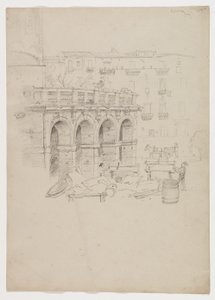 1842年、シチリア島パレルモのアーケード 作： Thomas Cole